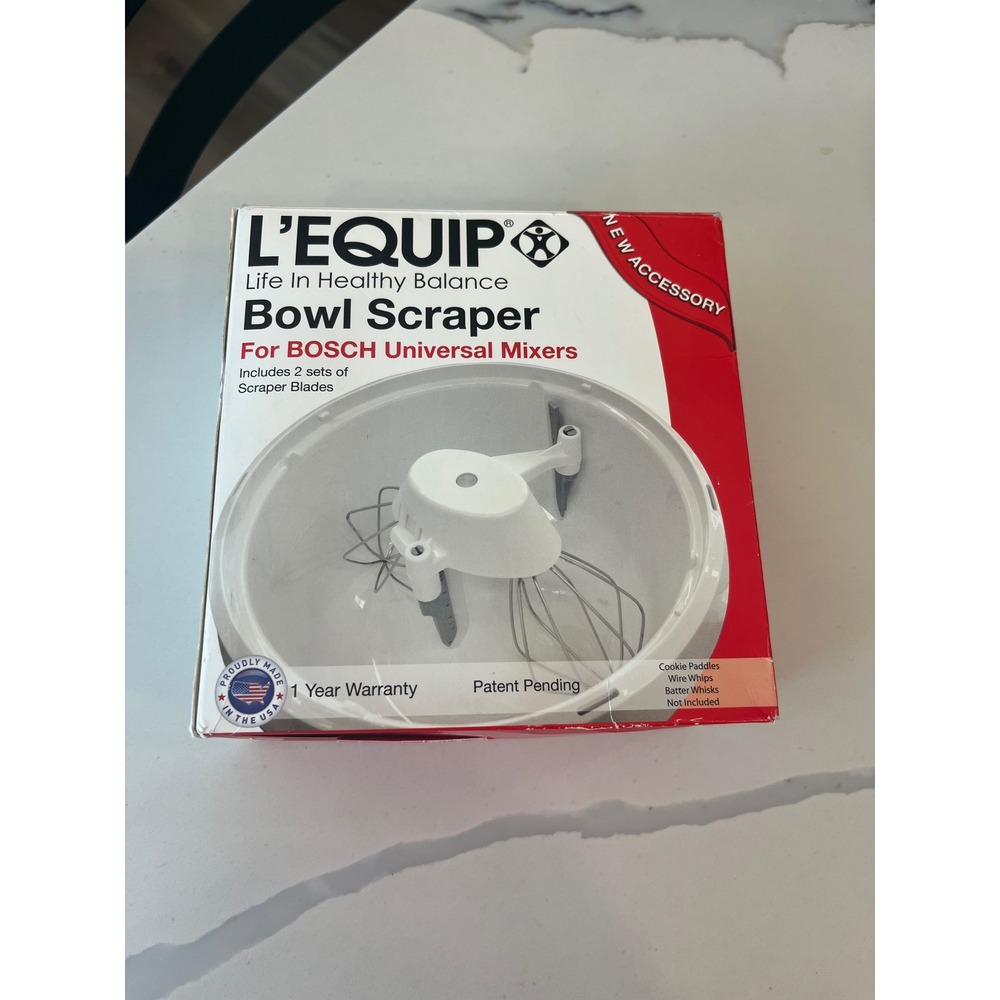 L'EQUIP Bowl Scraper for Bosch Universal‎ Mixers with 2 Sets of Blades NEW